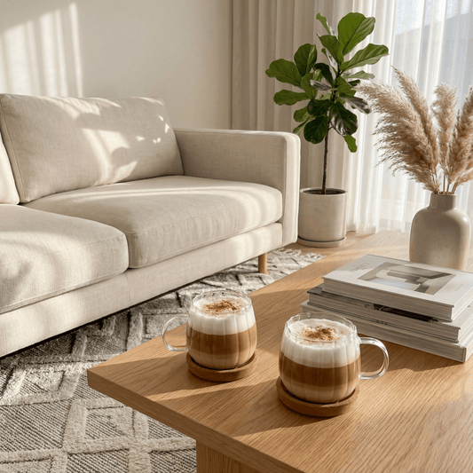 Sabah Glass Mug – Set of 4 Drinking Glasses