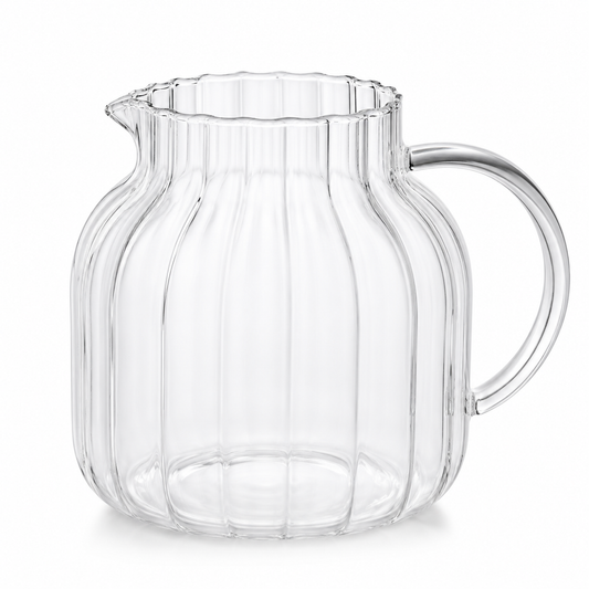 Sabah Carafe – Ribbed Glass Pitcher 1.2L