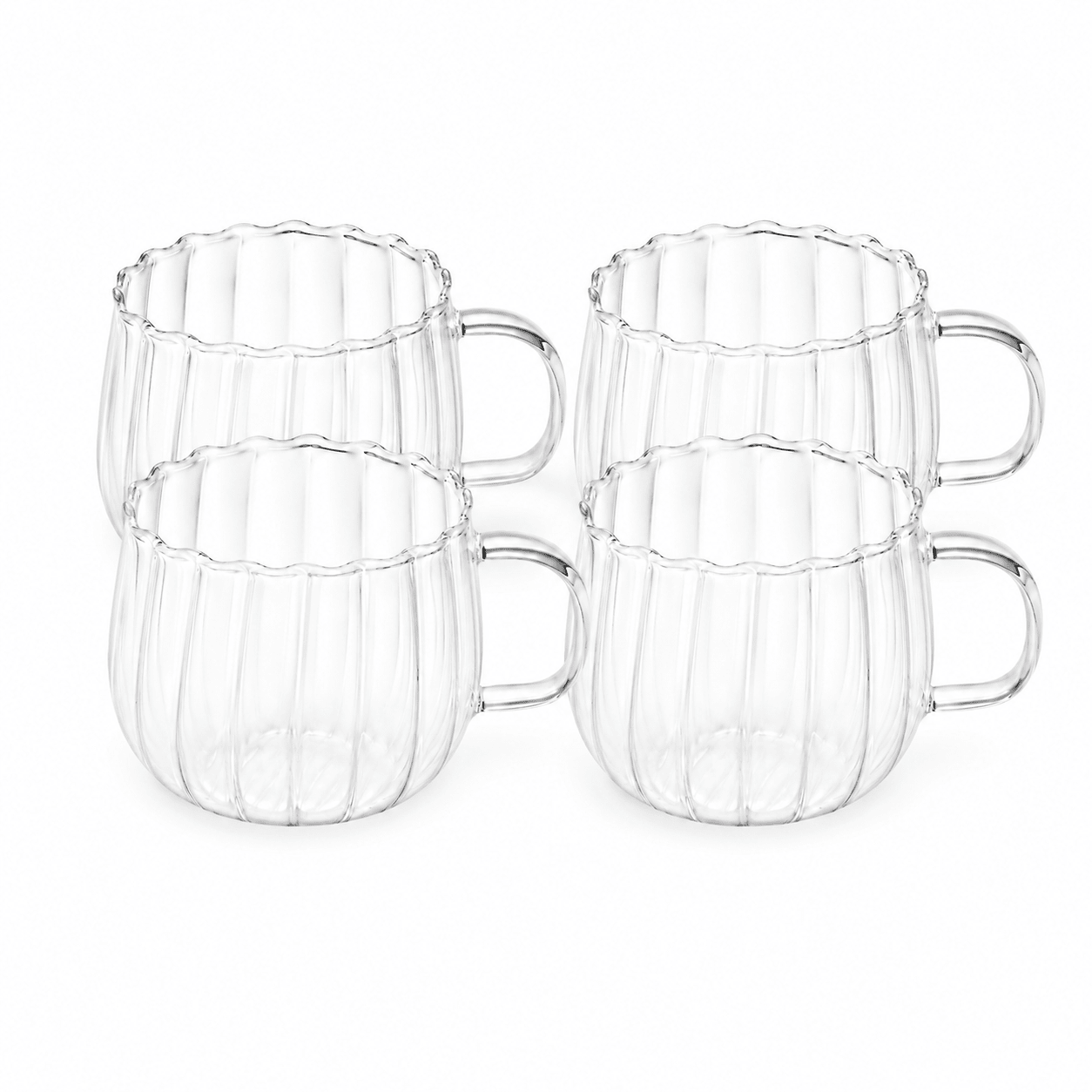 Sabah Glass Mug – Set of 4 Drinking Glasses