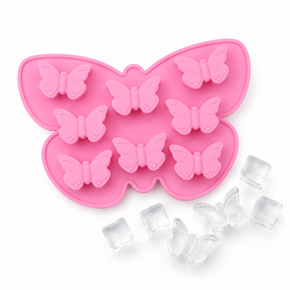 Butterfly-shaped silicone ice cube tray