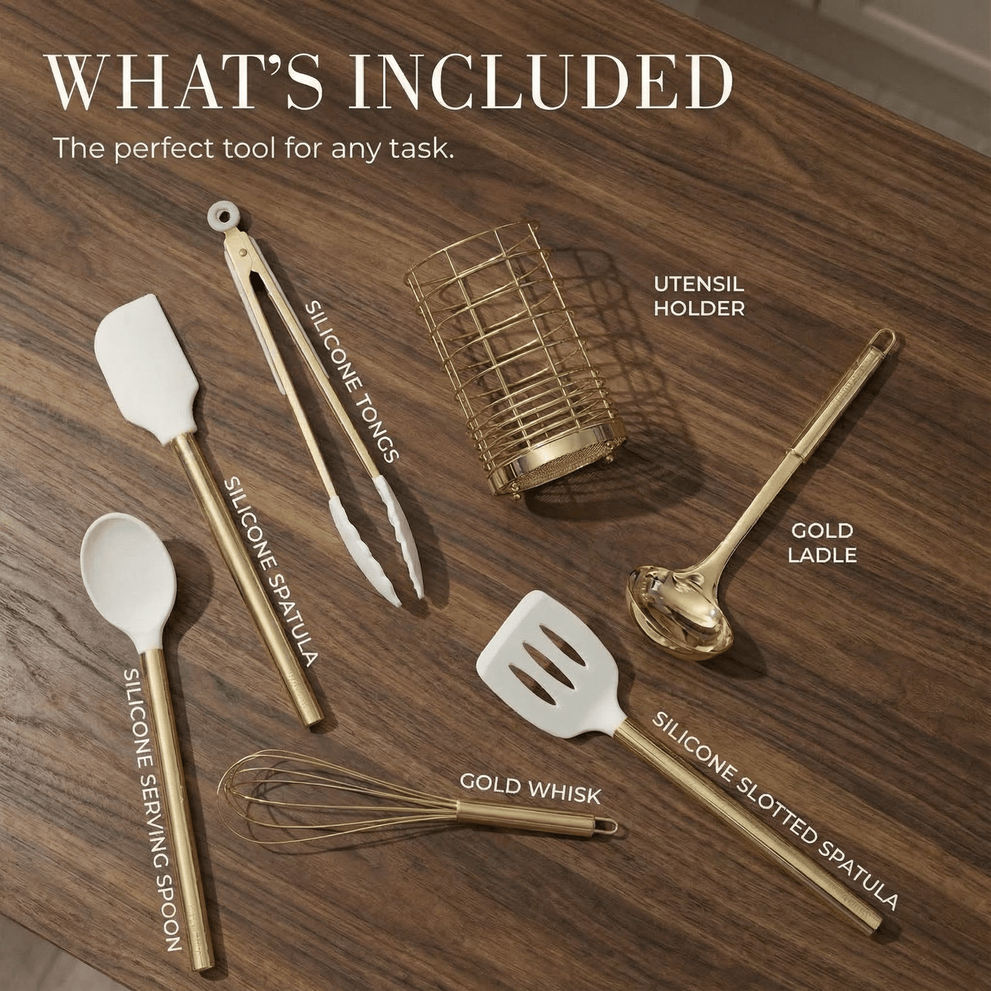 7 PCS Gold Kitchen Utensil