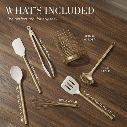 7 PCS Gold Kitchen Utensil
