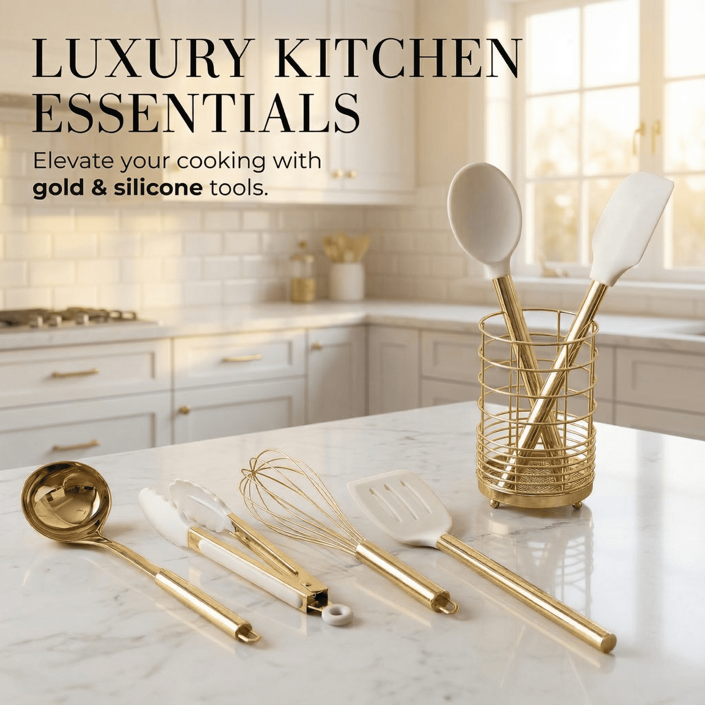 7 PCS Gold Kitchen Utensil
