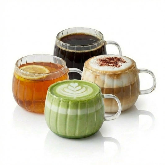 Sabah Glass Mug – Set of 4 Drinking Glasses